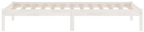 Estrutura de cama 90x200 cm pinho maciço branco