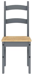 Cadeiras de jantar 2 pcs 40x46x99 cm pinho maciço cinzento