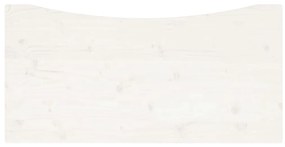 Tampo de secretária 100x60x2,5 cm pinho maciço branco