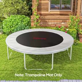 Tapete de Substituição para Trampolim Redondo Ø262 cm Tapete para Trampolim de 10 Pés Anti-UV Preto