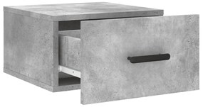 Mesas de cabeceira parede 2 pcs 35x35x20 cm cinza cimento
