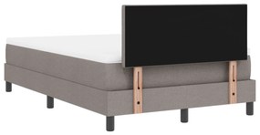 Cama Box Spring com Colchão Taupe 120x200 cm Tecido