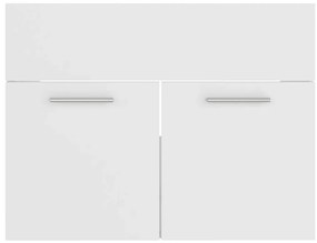 Conjunto de móveis de casa de banho derivados de madeira branco