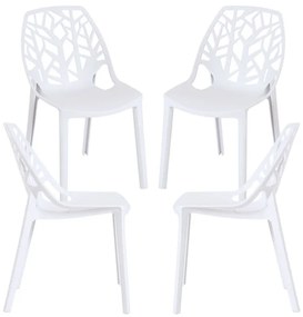 Pack 4 Cadeiras Hissar Polipropileno - Branco