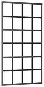 Porta deslizante c/ conj ferragens 102x205cm vidro ESG preto