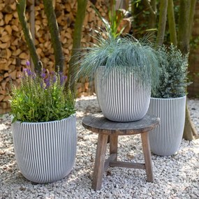 Vaso Groove 43x41 cm marfim