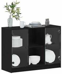 Buffet vidaXL Carvalho Preto 102x37x75,5 cm Madeira Ing.