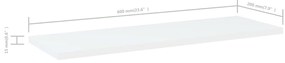 Prateleiras para estante 4 pcs derivados de madeira branco