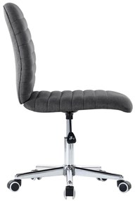 Cadeiras de jantar 2 pcs tecido cinzento-escuro