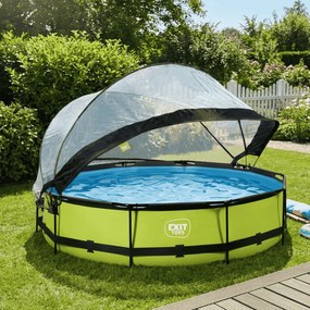 Piscina redonda Lime ø360x76cm com bomba de filtragem e cobertura - Verde