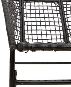 Conjunto 2 cadeiras de jardim, vime, preto