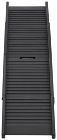 Rampa dobrável para cães 153x40x12,5 cm plástico preto