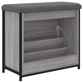 Banco sapateira c/ gaveta articulada 62x32x56cm cinzento sonoma