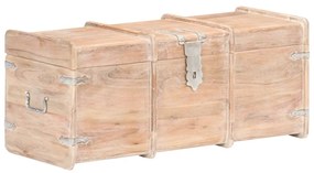 vidaXL Arca de arrumação 90x40x40 cm madeira de acácia maciça