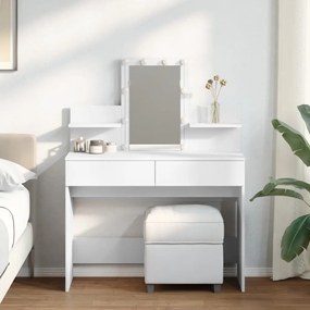 Toucador com LEDs 100x40x130 cm branco