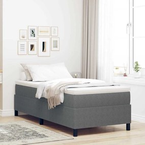 vidaXL Cama Box Spring com Colchão - Cinza Claro 80 x 200 cm em Corduroy