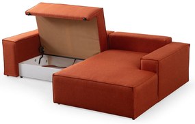 Sofá-Cama de Canto Pırlo – Laranja – 260 cm x 78 cm x 170 cm