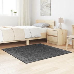 Tapete Shaggy vidaXL com base de látex cinza escuro 120x120 cm