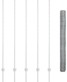 Postes de Cerca vidaXL 10 pcs U-Channel 160 cm Aço Galvanizado