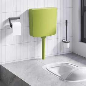 vidaXL Autoclismo WC c/ entrada de água inferior 3/6 L verde azeitona