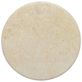 vidaXL Tampo de mesa Ø60x2,5 cm mármore cor creme