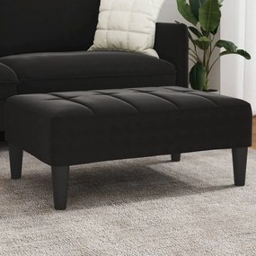 Apoio de pés 77x55x31 cm veludo preto