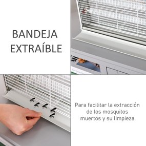 Outsunny Lâmpada Anti-mosquito Elétrica com Luz Ultravioleta 20W com 2