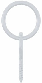 Anéis de engate com parafusos de olhal 3 pcs aço prateado