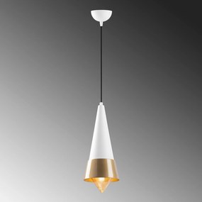 Candeeiro Dodo – Branco e Dourado – 19 x 19 cm