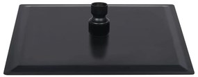 Cabeça de chuveiro quadrada 20x20 cm aço inoxidável preto