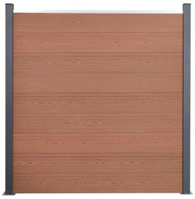 Conjunto de painéis de vedação 353x186 cm WPC castanho