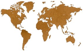 425855 MiMi Innovations Decoração parede mapa-múndi Luxury castanho 180x108cm