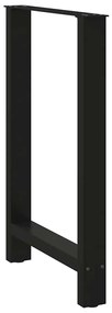 Pés para mesa de bar pretos 2 peças 60x(90-91) cm aço