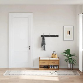 vidaXL Tapete lavável antiderrapante 80x300 cm bege-claro