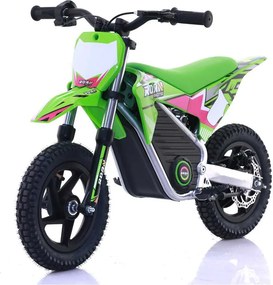 Mini moto elétrica para crianças Minicross electrica 250W 12/12"  Warrior MX-E250 Verde
