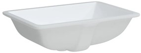 Lavatório casa de banho retangular 52x38,5x19,5 cerâmica branco