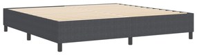 Cama Box Spring vidaXL Cinza Escuro 200x200 cm Tecido de Corduroy