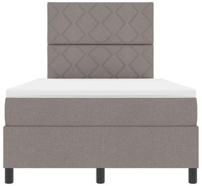 Cama com Box Spring com Colchão Taupe 120x200 cm Tecido