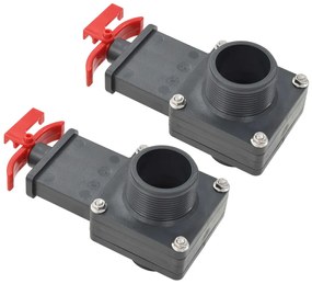Válvula de regulação para piscina 2 pcs 38 mm