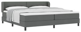 Cama Box com Colchão vidaXL Cinza Escuro 200x200 cm Tecido