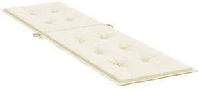 Almofadão para cadeira de terraço (75+105)x50x4 cm cor creme