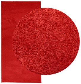Tapete de pelo curto OVIEDO 100x200 cm vermelho