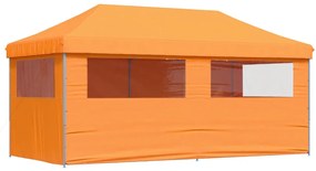 Tenda para festas pop-up dobrável c/ 4 paredes laterais laranja