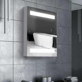 Armário de Parede Vicci com Espelho e Luzes LED para Casa de Banho- De