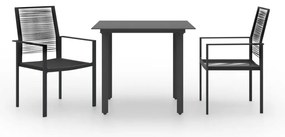 3 pcs conjunto de jantar para jardim