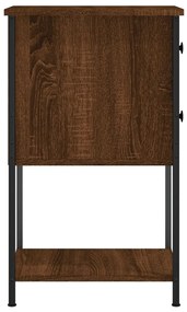 Mesas de cabeceira 2 pcs derivados de madeira carvalho castanho