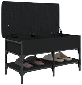 Banco sapateira 82x42x45 cm derivados de madeira preto