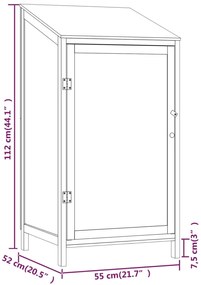 Abrigo de jardim 55x52x112 cm madeira de abeto maciça branco