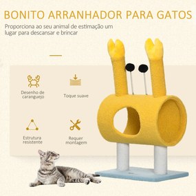 PawHut Árvore Arranhador para Gatos Altura 72cm Postes com Forma de Ca