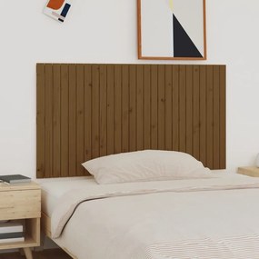 vidaXL Cabeceira de parede 166x3x90 cm pinho maciço castanho-mel